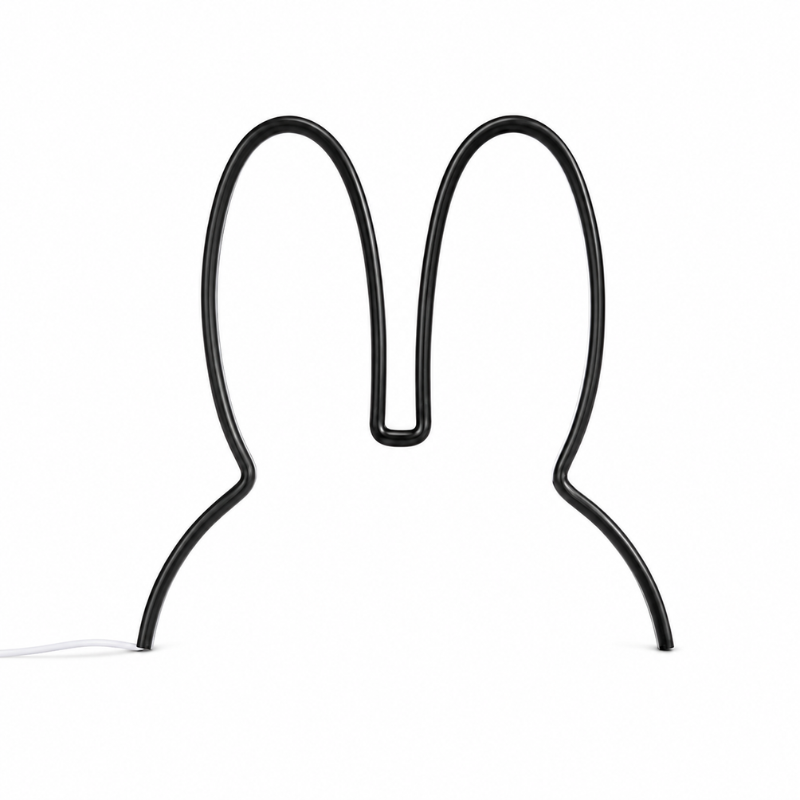 Rabbit Night Light | Glowing Silhouette Panel, Standing