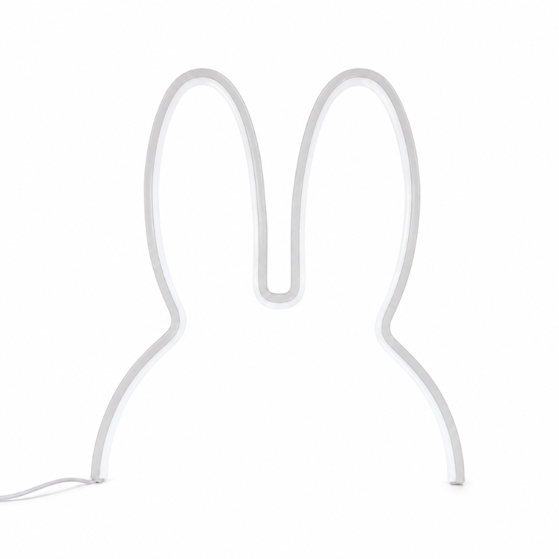 Rabbit Night Light | Glowing Silhouette Panel, Standing