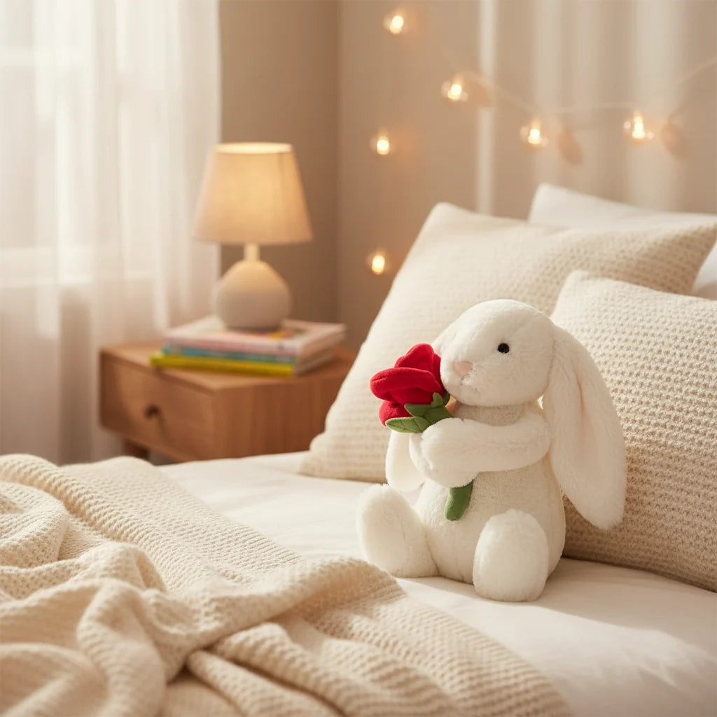 Rabbit Plush Toy Soft Stuffed Bunny Animal Freestanding