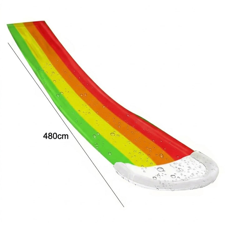 Rainbow Water Slide | Slip &amp; Slide with Splash Pool &amp; Water Spray | Outdoor Summer Fun | Ages 8+