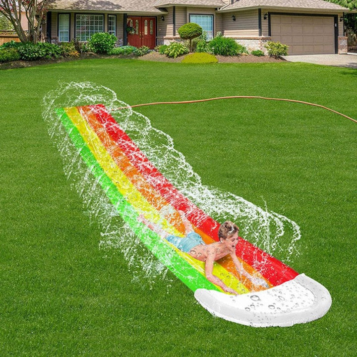 Rainbow Water Slide | Slip &amp; Slide with Splash Pool &amp; Water Spray | Outdoor Summer Fun | Ages 8+
