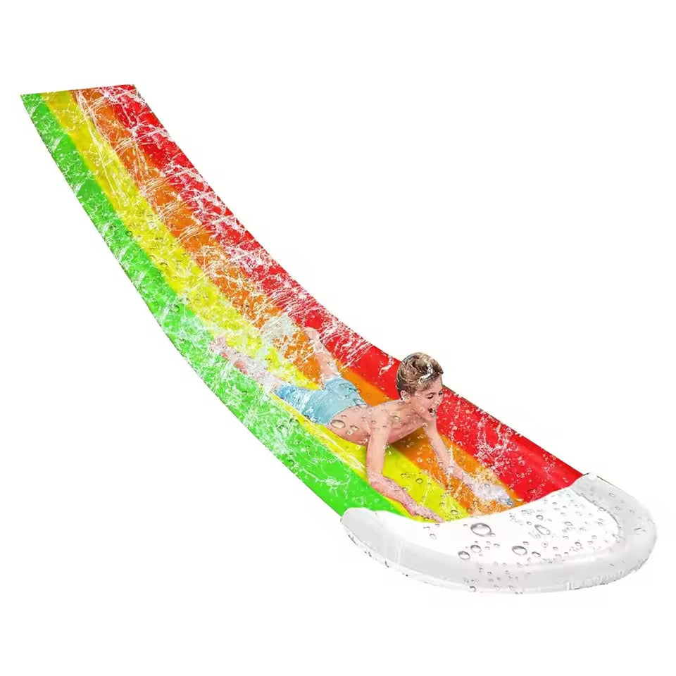 Rainbow Water Slide | Slip &amp; Slide with Splash Pool &amp; Water Spray | Outdoor Summer Fun | Ages 8+