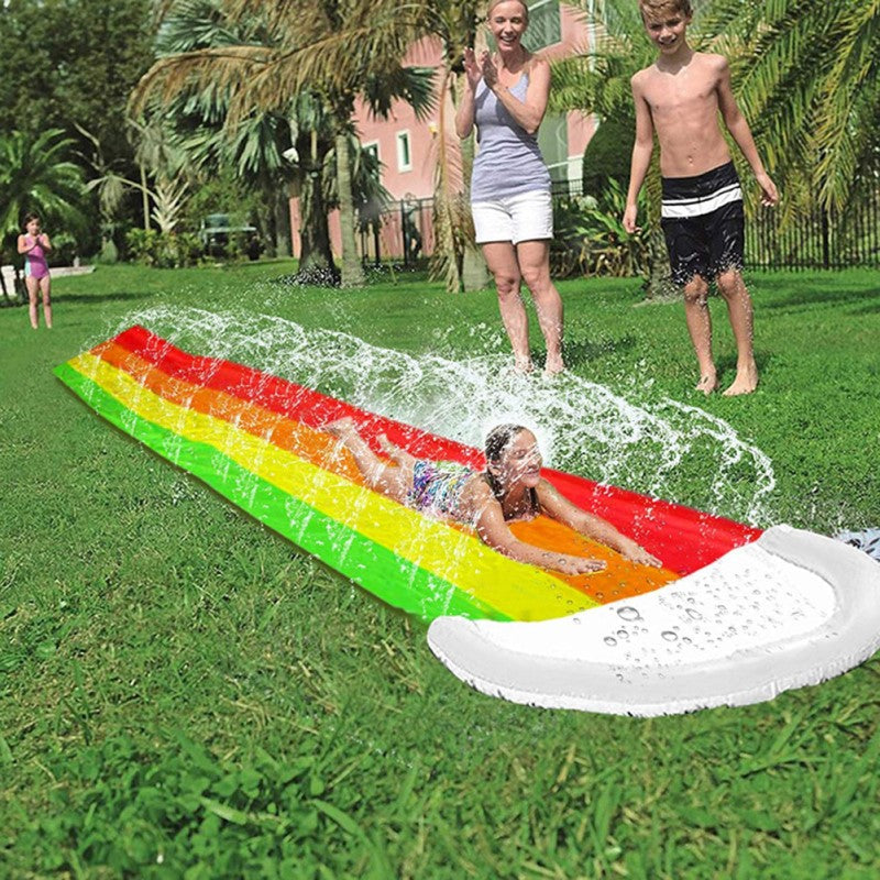 Rainbow Water Slide | Slip & Slide with Splash Pool & Water Spray | Outdoor Summer Fun | Ages 8+