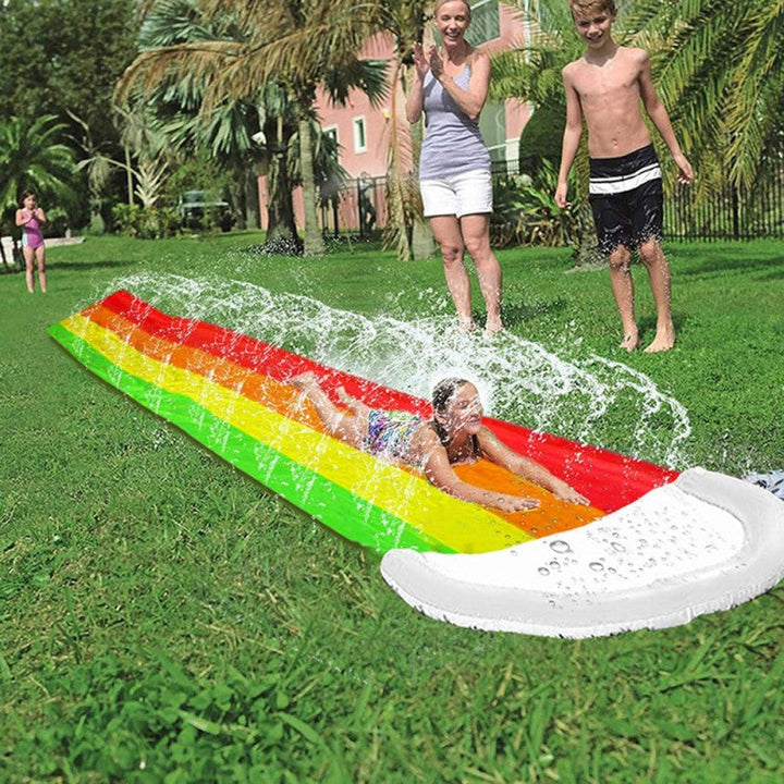 Rainbow Water Slide | Slip &amp; Slide with Splash Pool &amp; Water Spray | Outdoor Summer Fun | Ages 8+