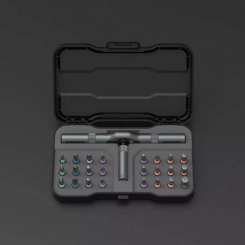 Ratchet Screwdriver Set S2 Steel | 24-in-1 Interchangeable Heads | 58-Tooth Ratchet Mechanism for Easy DIY Repairs