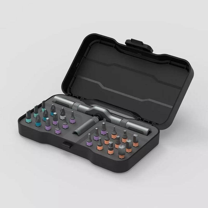 Ratchet Screwdriver Set S2 Steel | 24-in-1 Interchangeable Heads | 58-Tooth Ratchet Mechanism for Easy DIY Repairs