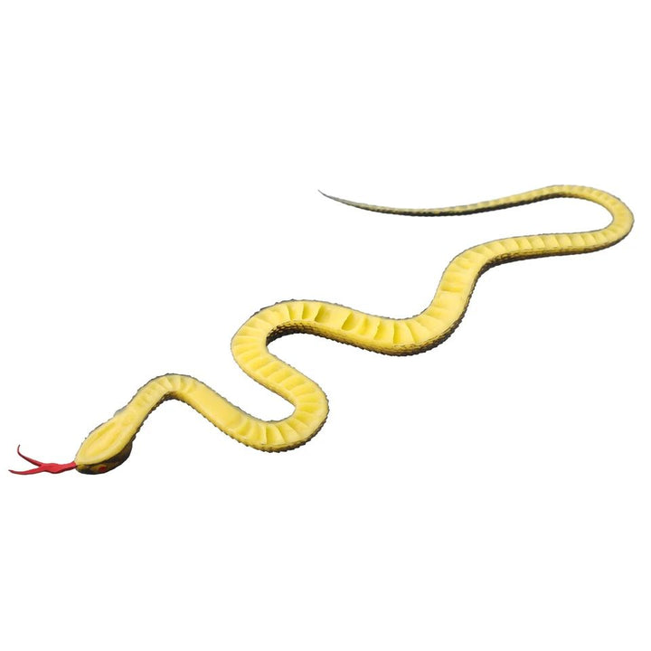 Realistic Rubber Toy Snake Halloween Decoration | Flexible Anaconda Prop with Tongue Detail | Garden Bird Deterrent