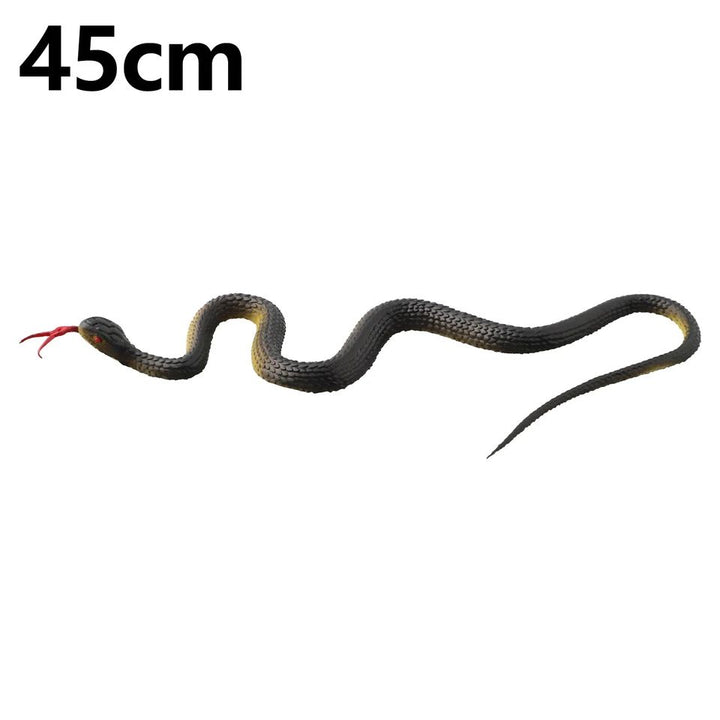 Realistic Rubber Toy Snake Halloween Decoration | Flexible Anaconda Prop with Tongue Detail | Garden Bird Deterrent