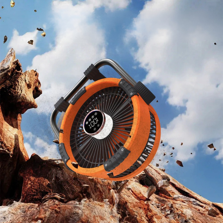 Rechargeable Camping Fan with LED Light &amp; Power Bank | 20000mAh | 4 Speeds | Remote Control