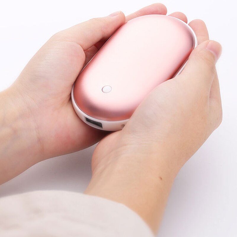 Rechargeable Hand Warmer with Power Bank | 5200 mAh Battery, 3 Heat Levels | USB-C Fast Charging, Up to 8 Hours Heat