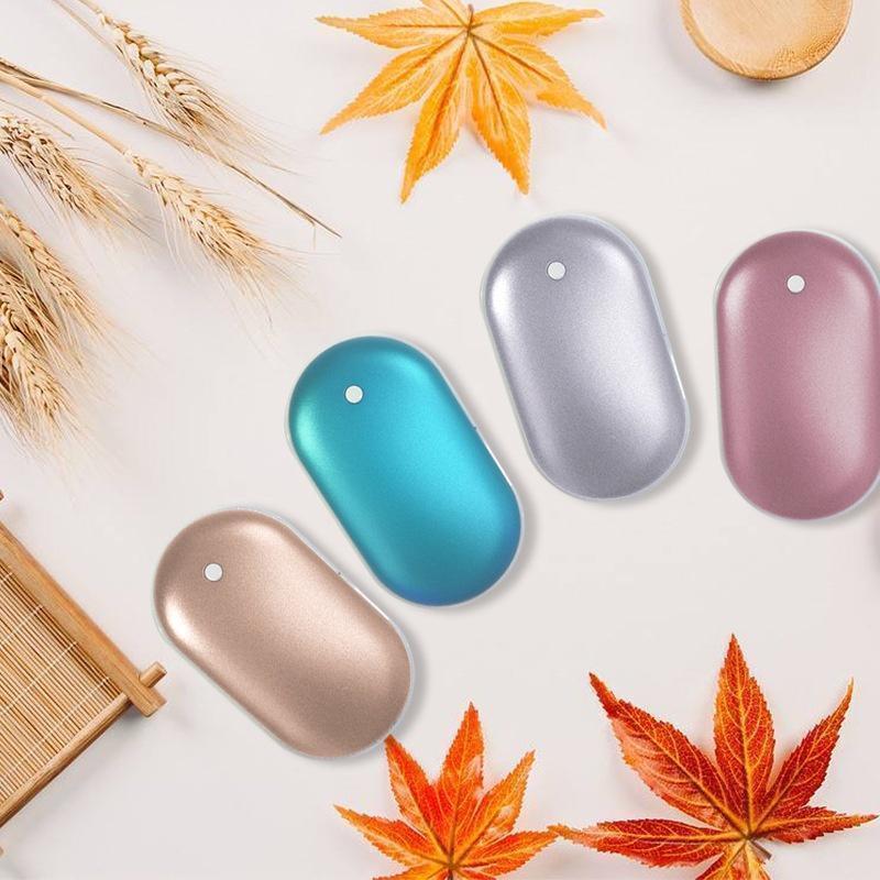 Rechargeable Hand Warmer with Power Bank | 5200 mAh Battery, 3 Heat Levels | USB-C Fast Charging, Up to 8 Hours Heat