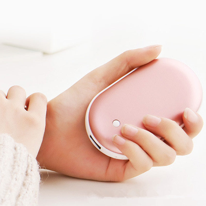 Rechargeable Hand Warmer with Power Bank | 5200 mAh Battery, 3 Heat Levels | USB-C Fast Charging, Up to 8 Hours Heat