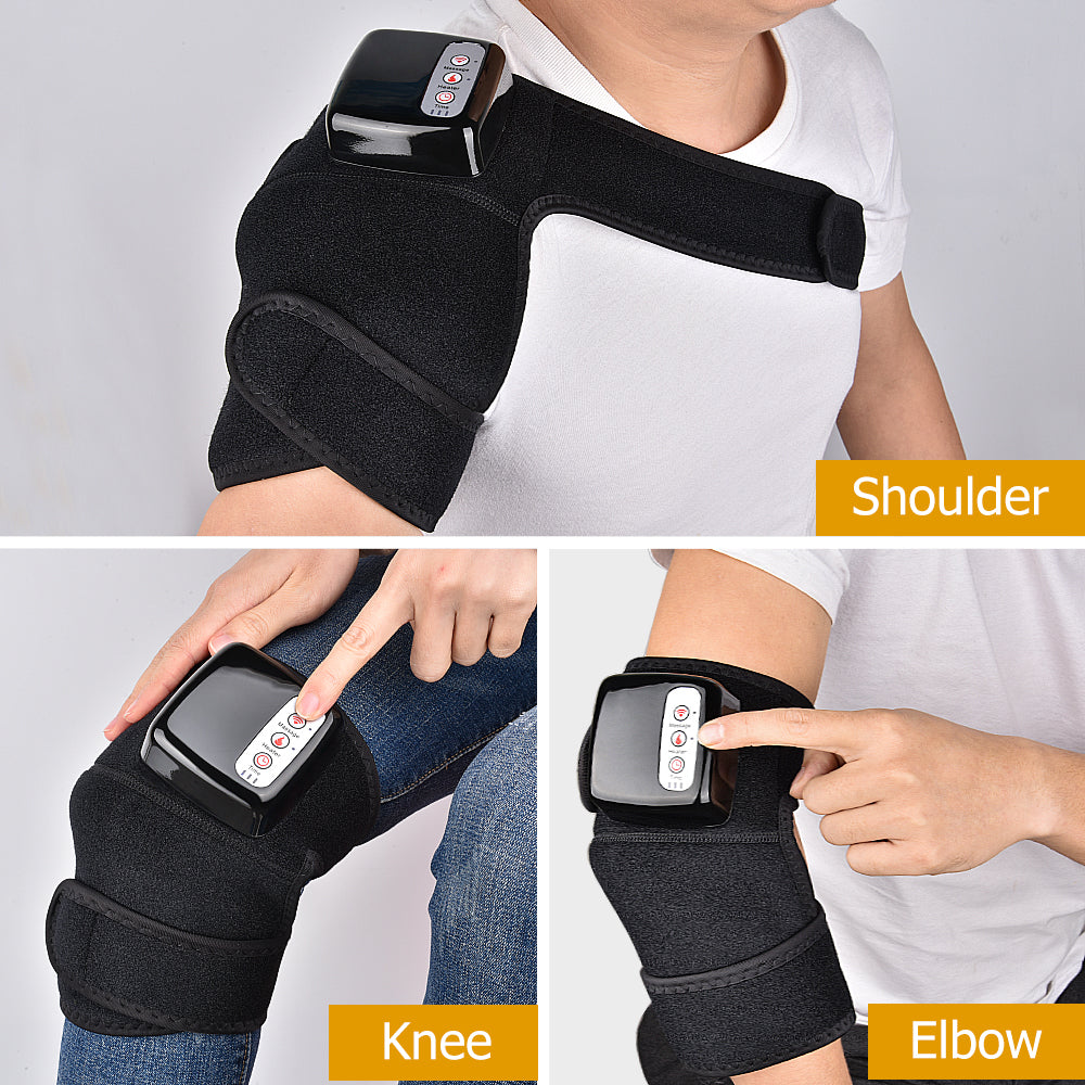 Rechargeable Heating &amp; Vibration Wrap | 45–60°C | 3 Vibration Levels | Timer | Knee, Elbow &amp; Shoulder