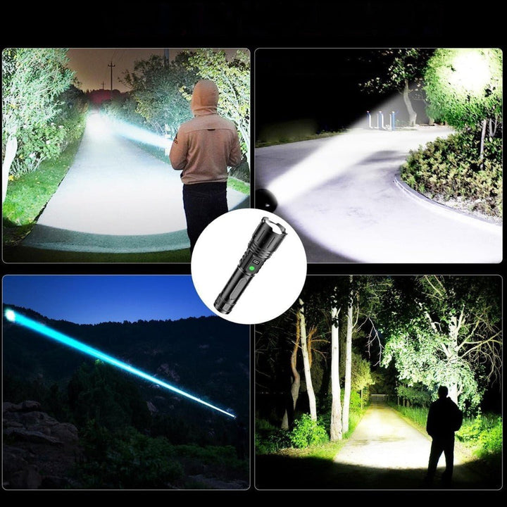 Rechargeable LED Flashlight | Zoom Head, Charge Readout