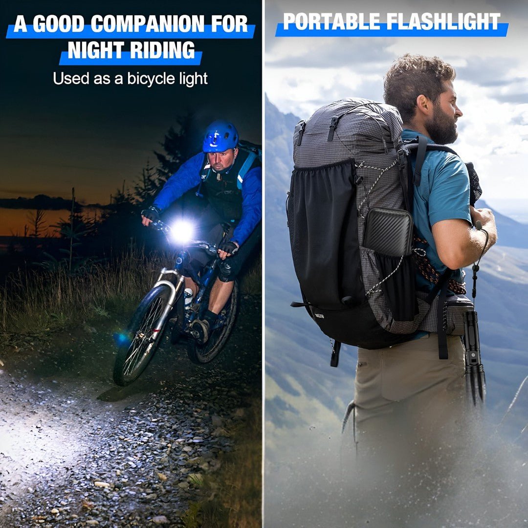 Rechargeable LED Flashlight | Zoom Head, Charge Readout