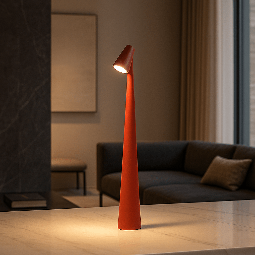 Rechargeable Table Lamp Metal &amp; Glass | Dimmable Cordless Design | Up to 20 Hours Battery Life, Indoor &amp; Outdoor Use