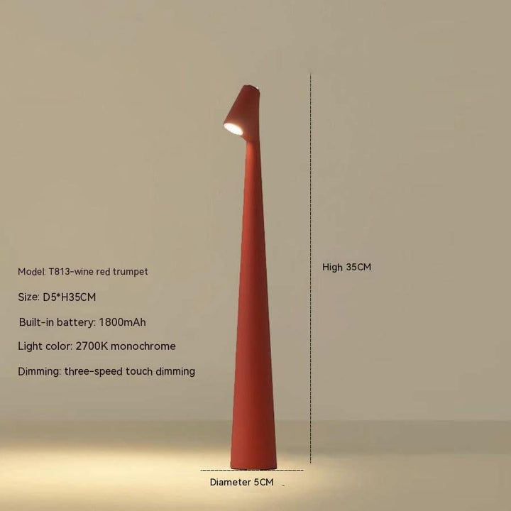 Rechargeable Table Lamp Metal &amp; Glass | Dimmable Cordless Design | Up to 20 Hours Battery Life, Indoor &amp; Outdoor Use