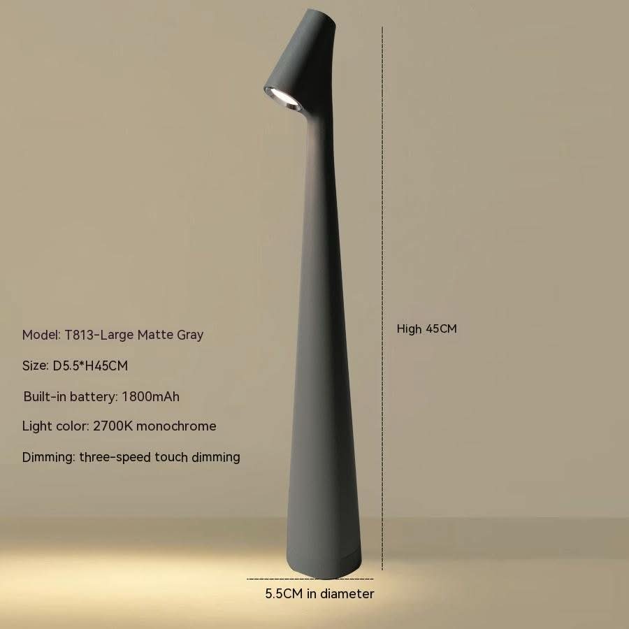 Rechargeable Table Lamp Metal &amp; Glass | Dimmable Cordless Design | Up to 20 Hours Battery Life, Indoor &amp; Outdoor Use