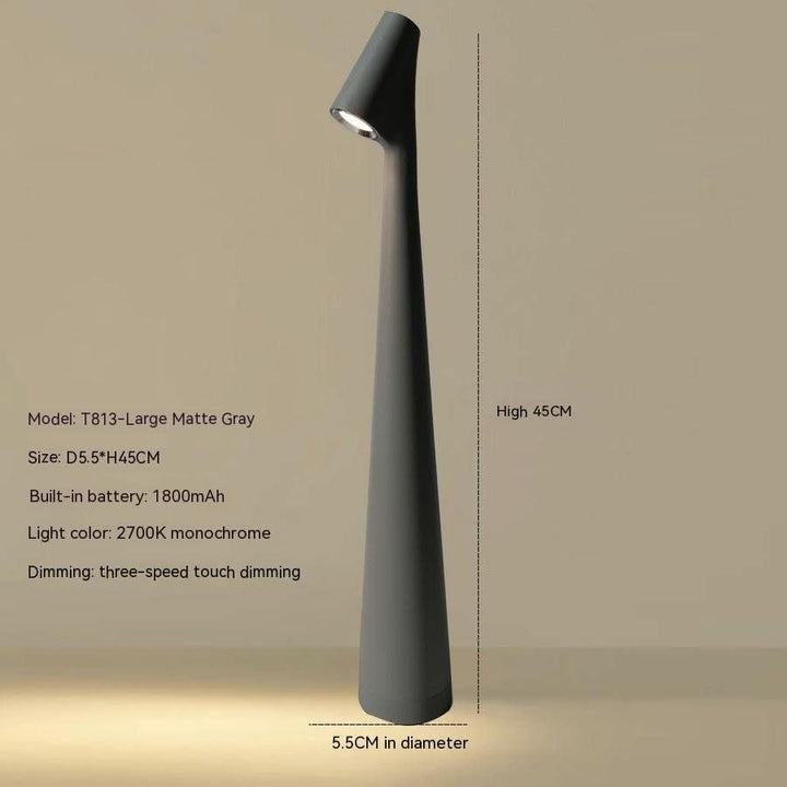 Rechargeable Table Lamp Metal &amp; Glass | Dimmable Cordless Design | Up to 20 Hours Battery Life, Indoor &amp; Outdoor Use