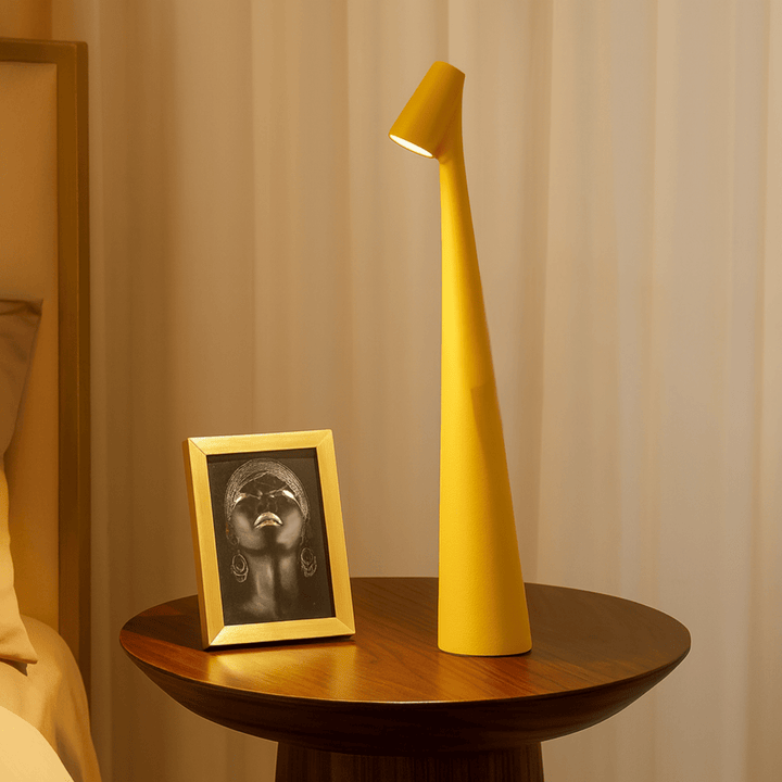 Rechargeable Table Lamp Metal &amp; Glass | Dimmable Cordless Design | Up to 20 Hours Battery Life, Indoor &amp; Outdoor Use