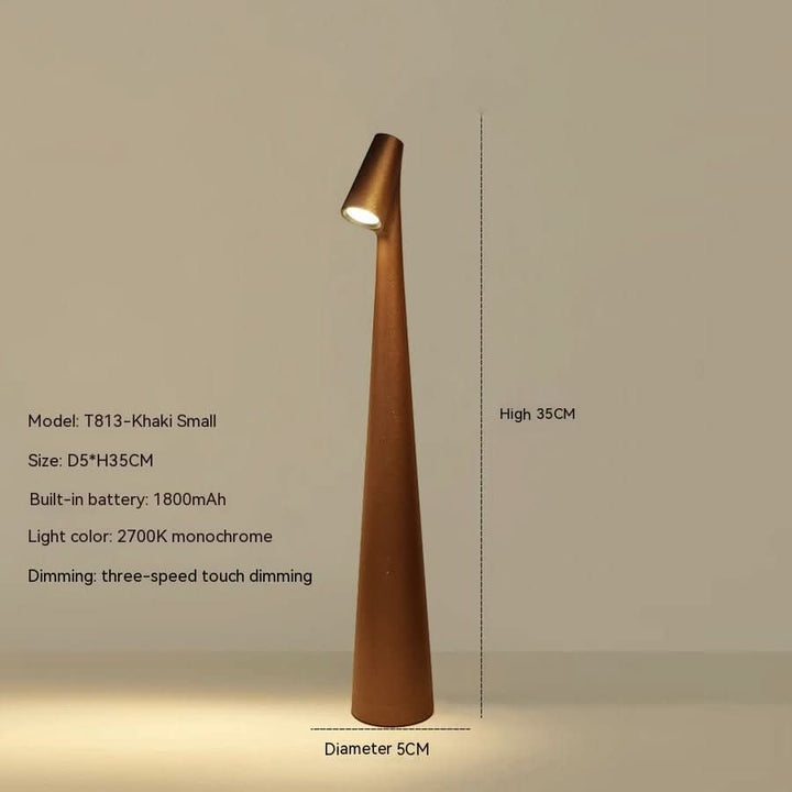 Rechargeable Table Lamp Metal &amp; Glass | Dimmable Cordless Design | Up to 20 Hours Battery Life, Indoor &amp; Outdoor Use