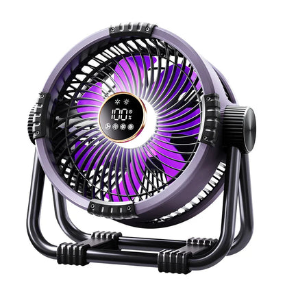 Rechargeable Camping Fan with LED Light & Power Bank | Portable Cooling for Outdoor Adventures 5