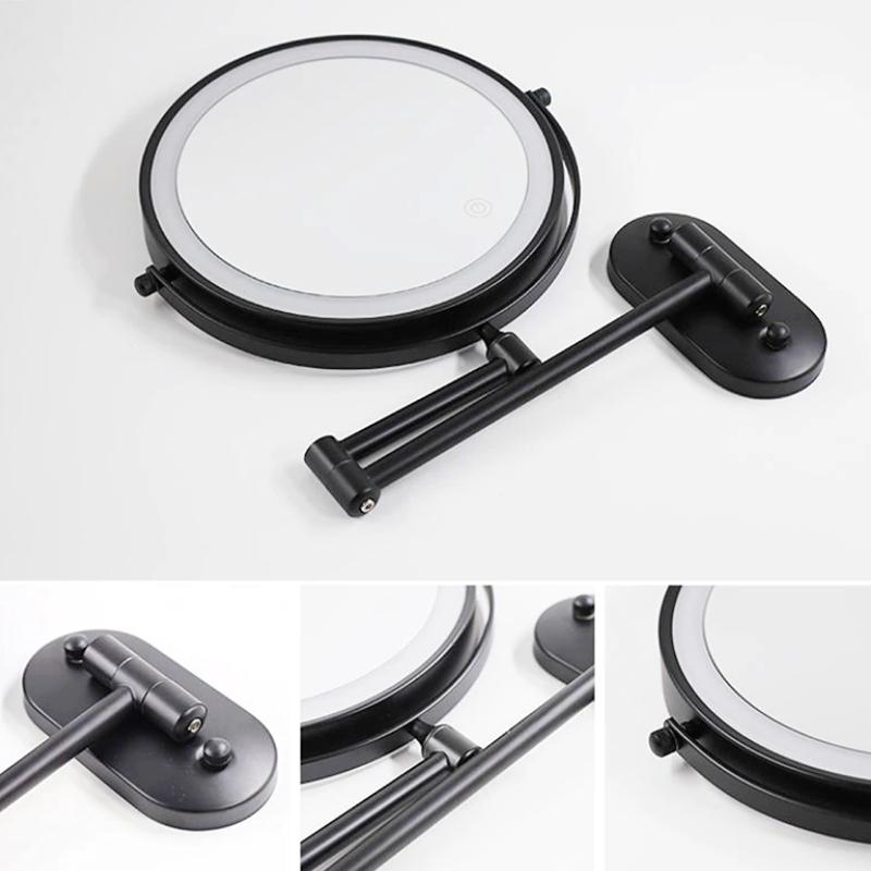 Rechargeable LED Makeup Mirror with 360° Rotation & Touch Control | Magnifying Vanity Mirror for Flawless Beauty 6