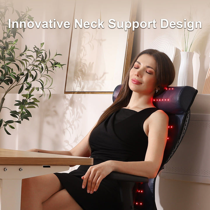Red Light Therapy Mat with Neck Support | 3 Therapy Modes | Adjustable Timer 10–90 Min | Full Body