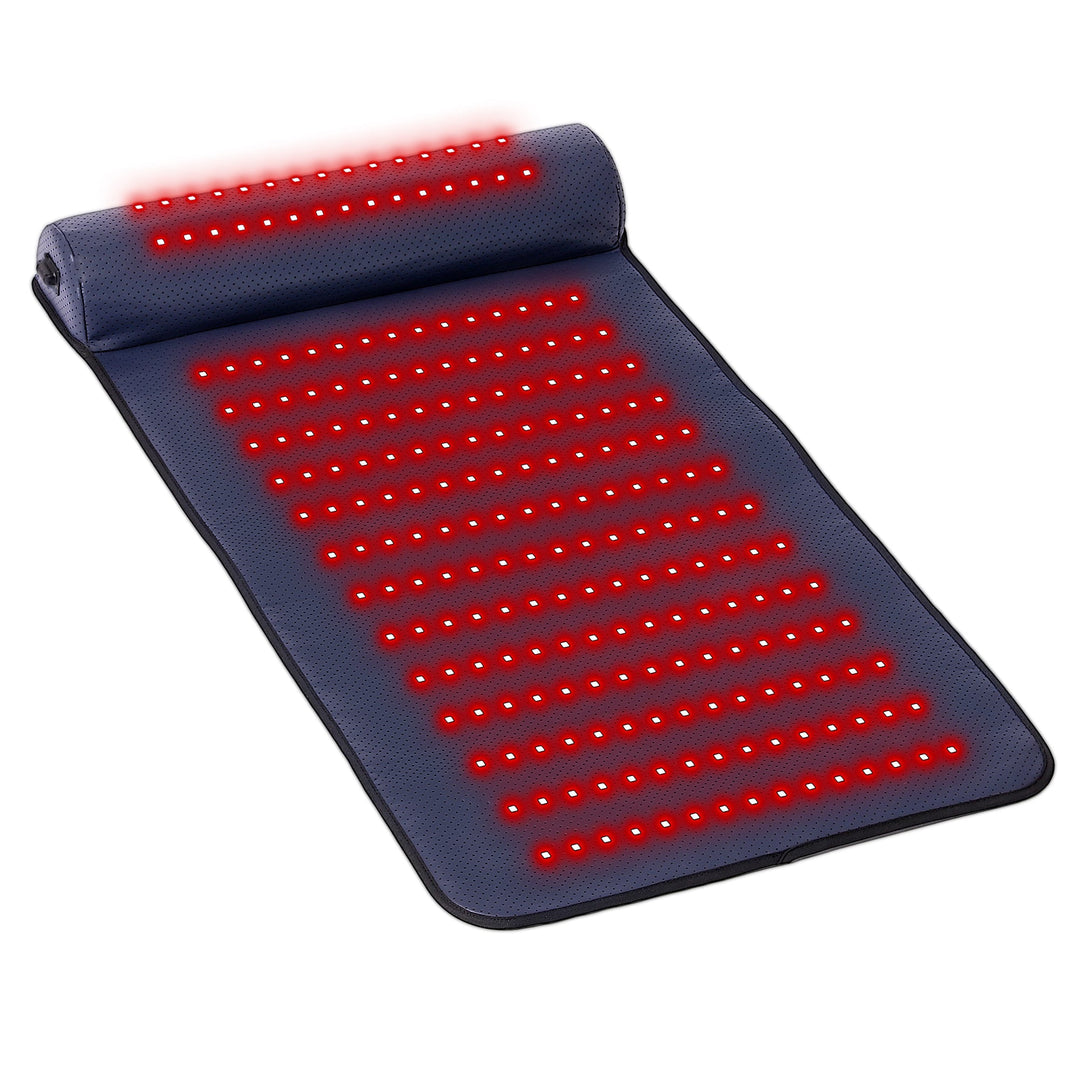 Red Light Therapy Mat with Neck Support | 3 Therapy Modes | Adjustable Timer 10–90 Min | Full Body