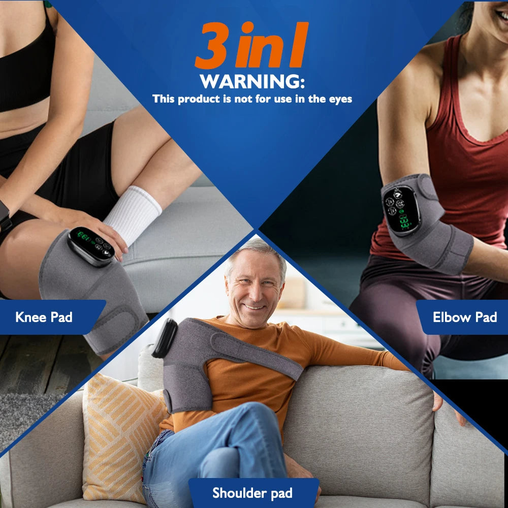 Red Light Therapy Wrap | 44 LEDs 660nm &amp; 850nm | Heat 45–65°C | 3000mAh | Shoulder, Knee &amp; Elbow