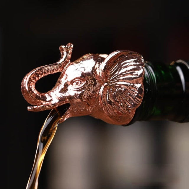 Red Wine Pourer Zinc Alloy Lion Leopard Antelope Head Wine Stopper 13