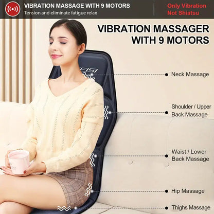 Relaxation Haven | Heated Back Massager for Chair with Vibration | Shiatsu Comfort for Back Pain Relief 5