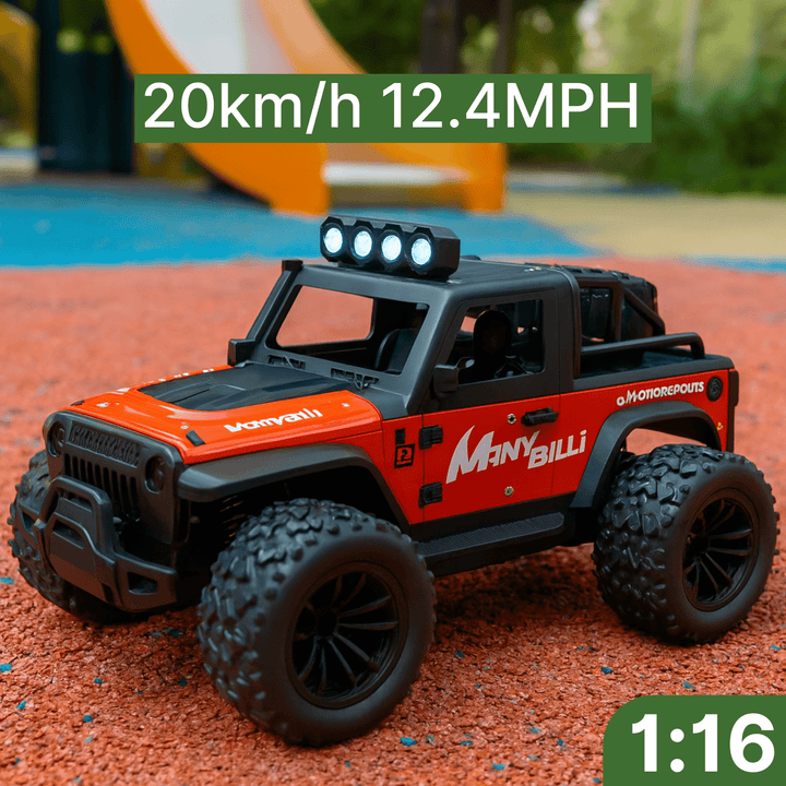 Remote Control Off-Road Car | 1:16 Scale | 20km/h | 2.4GHz | LED Lights | USB Rechargeable | 4 Colours