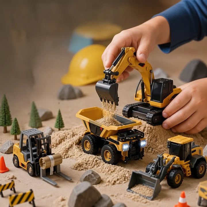 Remote-Controlled Construction Vehicle Set | 4-in-1 Toy