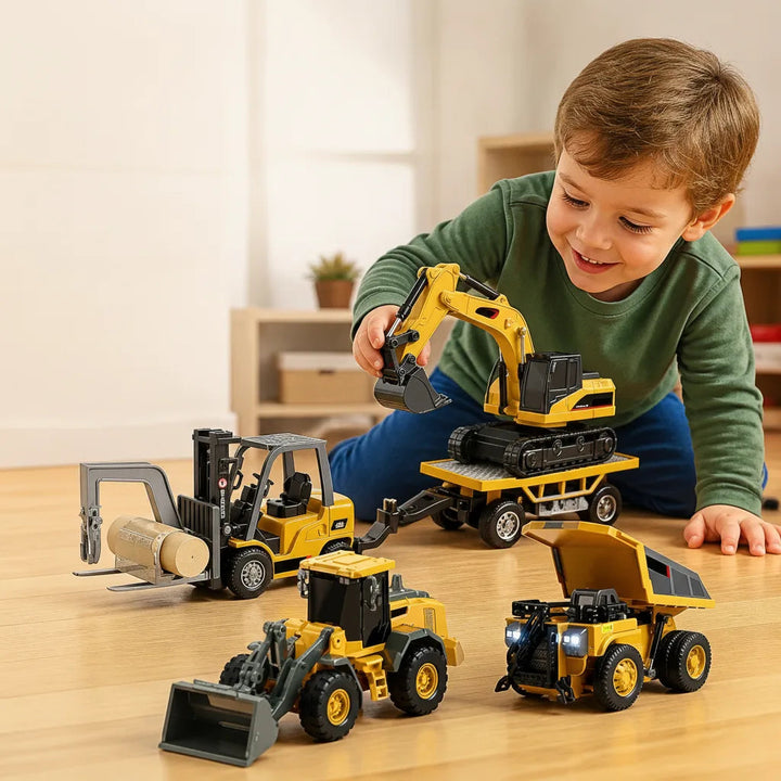 Remote-Controlled Construction Vehicle Set | 4-in-1 Toy