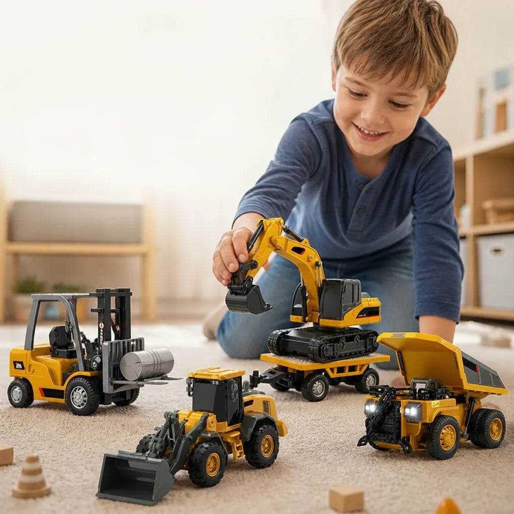 Remote-Controlled Construction Vehicle Set | 4-in-1 Toy