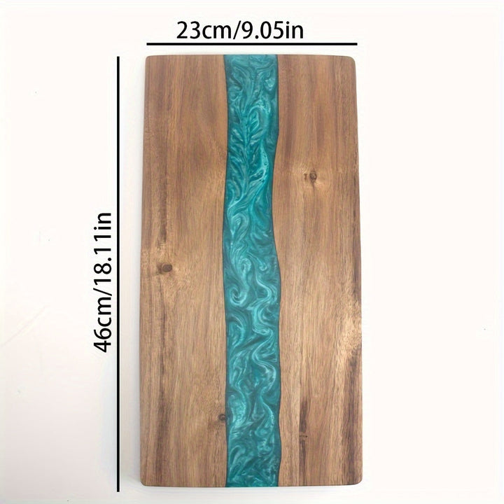 Resin River Cutting Board | Acacia Wood Charcuterie &amp; Cheese Board 3