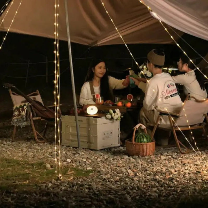 Retractable Camp Light | Lit Disc Face, Reel-In String