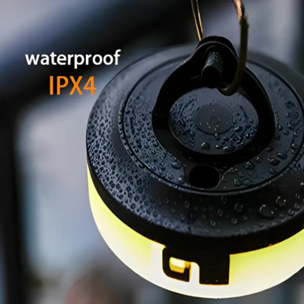 Retractable Camp Light | Lit Disc Face, Reel-In String