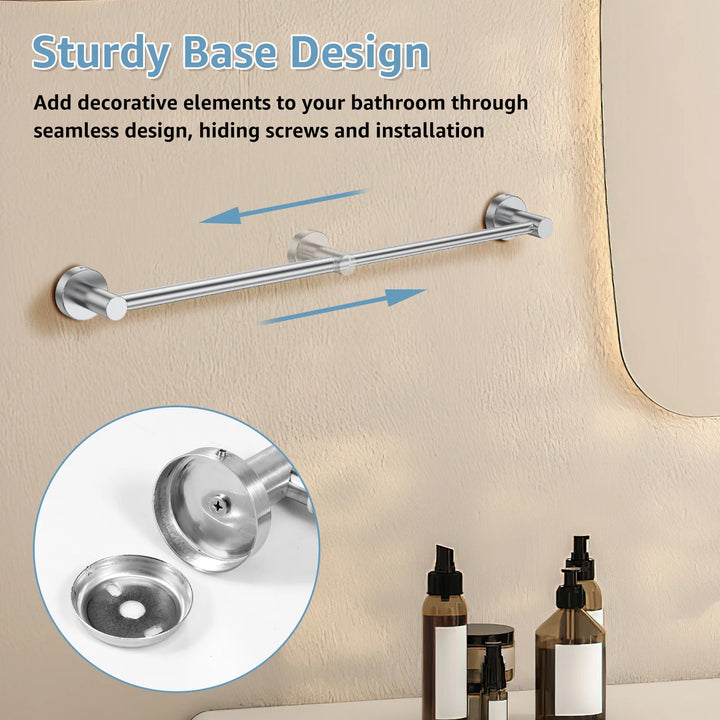 Retractable Towel Bar Stainless Steel | Adjustable Extendable Wall Mounted Rack | Space Saving Bathroom Holder