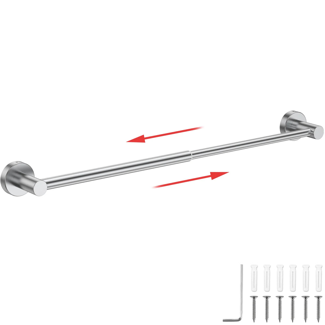 Retractable Towel Bar Stainless Steel | Adjustable Extendable Wall Mounted Rack | Space Saving Bathroom Holder