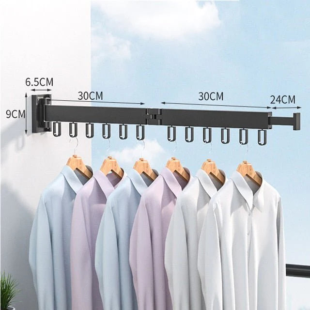 Retractable Wall Drying Rack | Space-Saving Folding Design