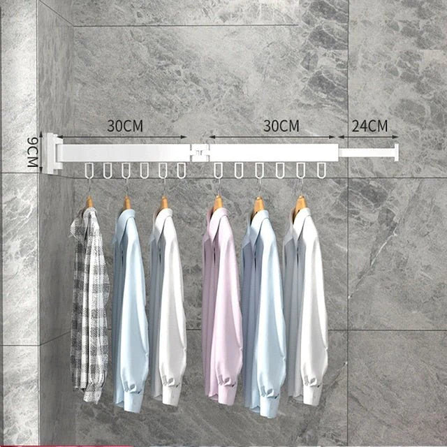 Retractable Wall Drying Rack | Space-Saving Folding Design