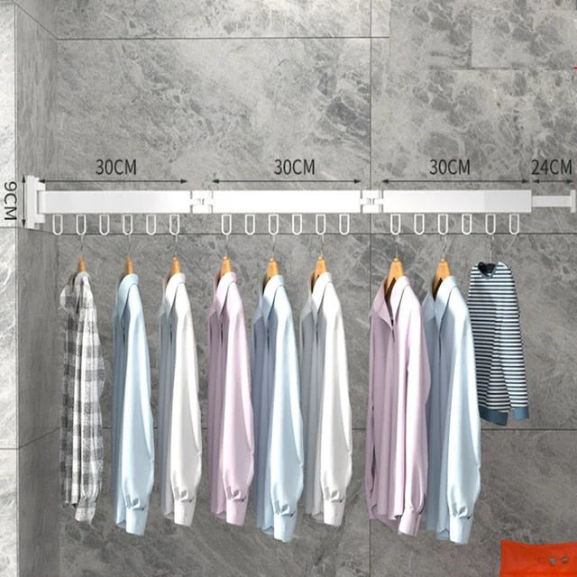 Retractable Wall Drying Rack | Space-Saving Folding Design
