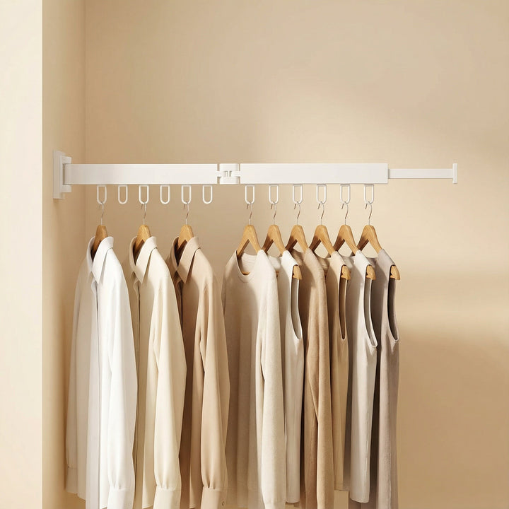 Retractable Wall Drying Rack | Space-Saving Folding Design