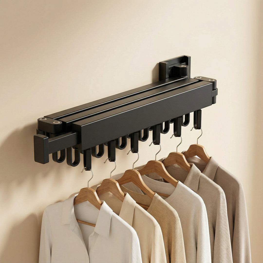 Retractable Wall Drying Rack | Space-Saving Folding Design
