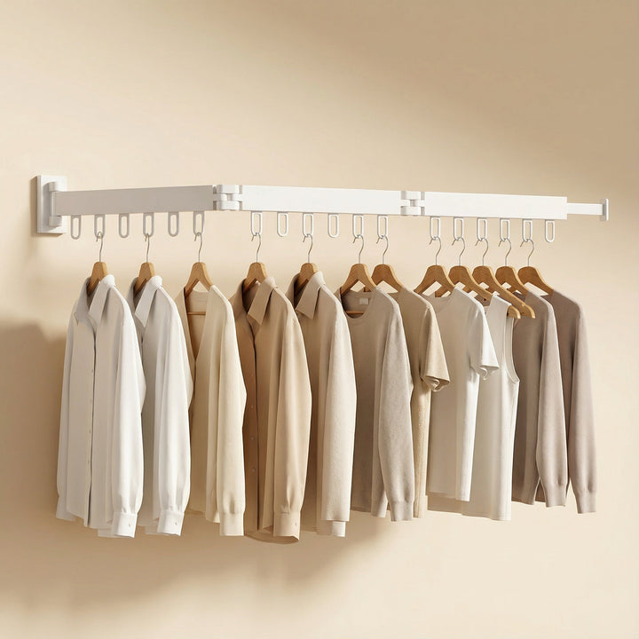 Retractable Wall Drying Rack | Space-Saving Folding Design