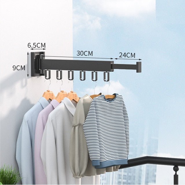 Retractable Wall Drying Rack | Space-Saving Folding Design