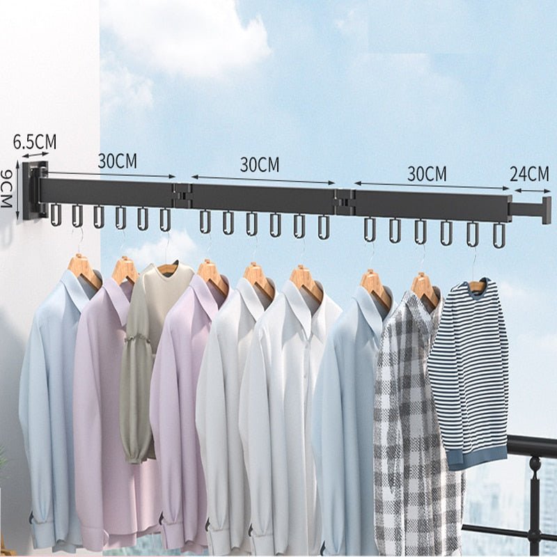 Retractable Wall Drying Rack | Space-Saving Folding Design