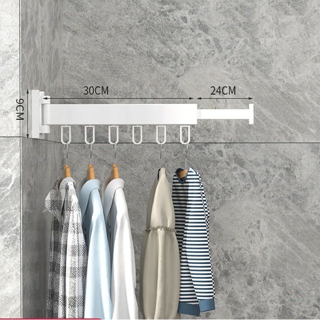 Retractable Wall Drying Rack | Space-Saving Folding Design